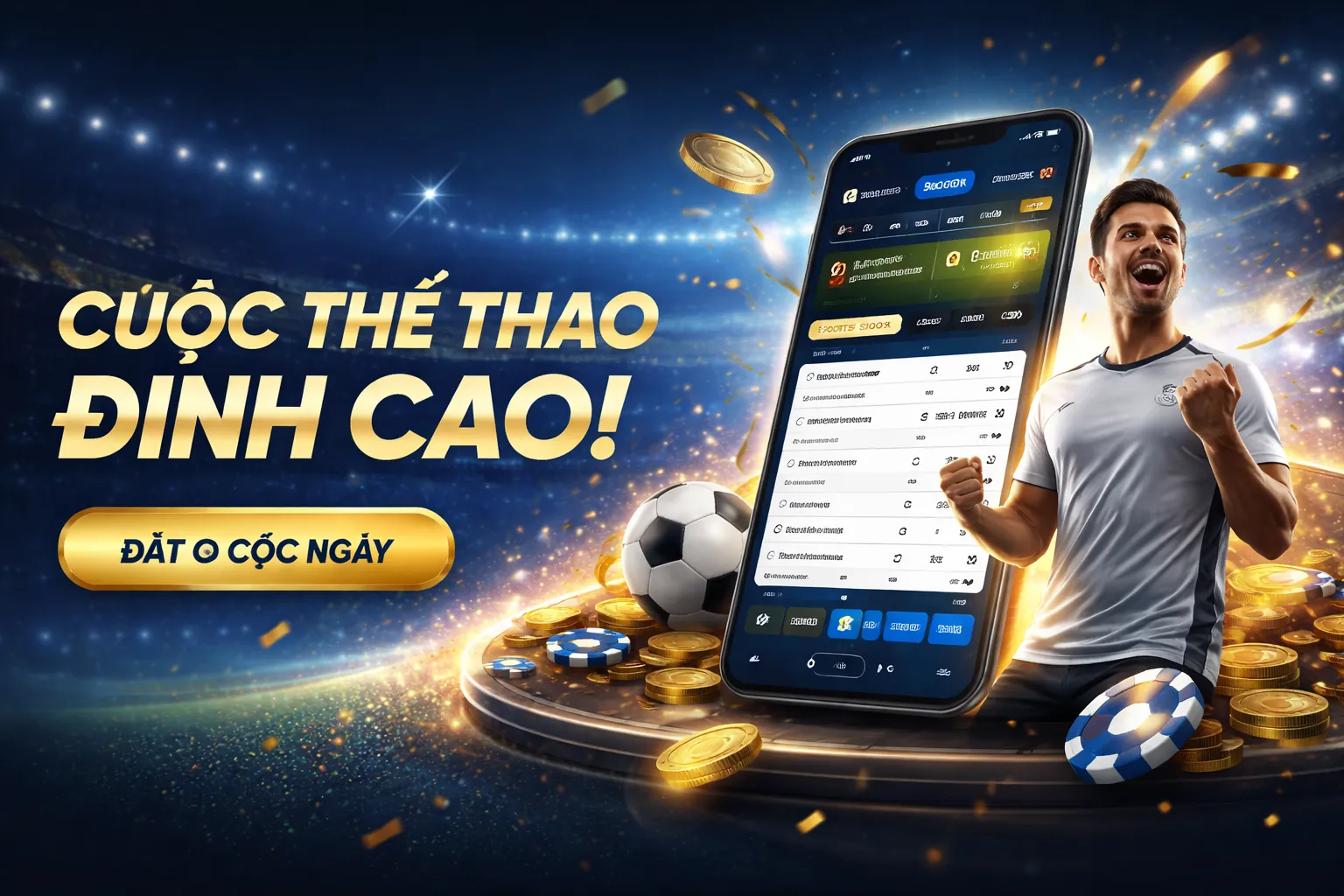 Sân vận động với ánh sáng rực rỡ và người hâm mộ cuồng nhiệt, biểu tượng cho cá cược thể thao đỉnh cao tại zo8b